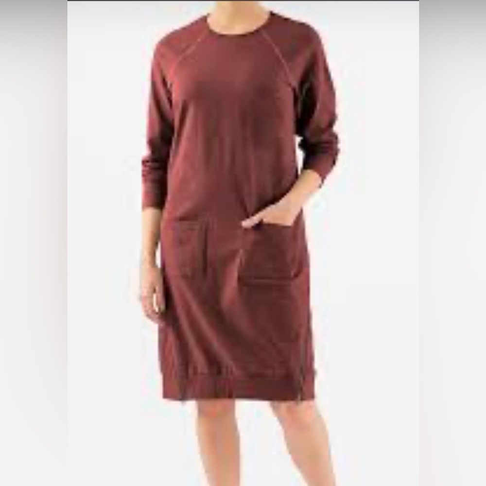 Toad and Co. Epiq Long Sleeve Hemp Cotton Oversized Lagenlook Dress M